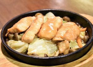 キノコとサーモン味噌焼き