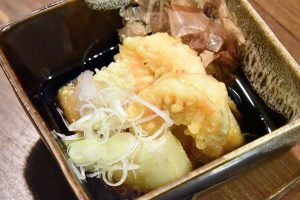 餅と海老の揚出し